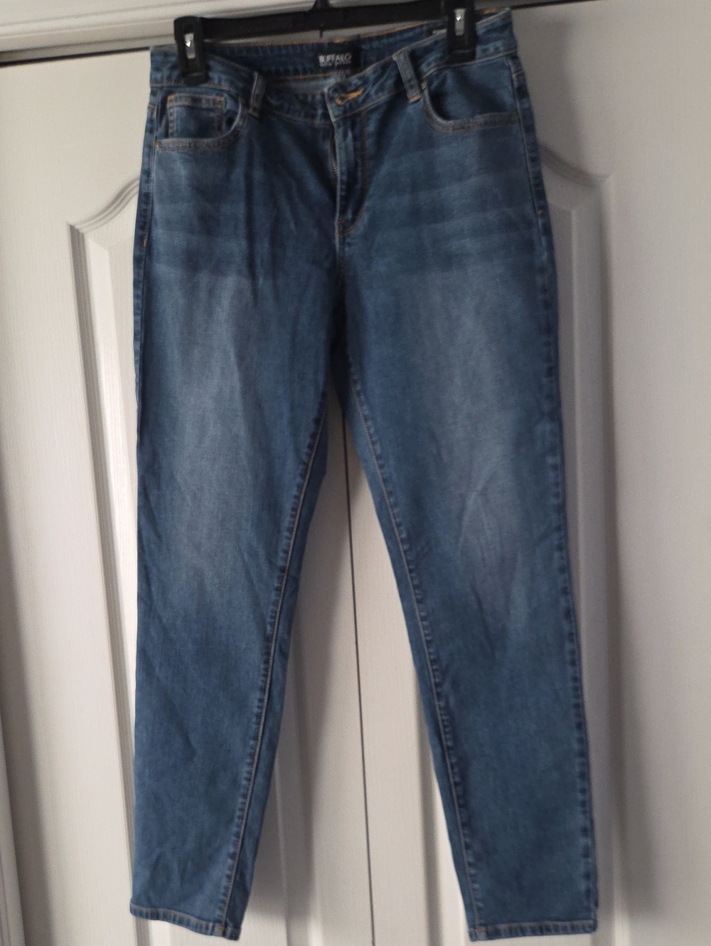 Buffalo David Bitton Dark Blue Denim Jeans with Contrast Stitching